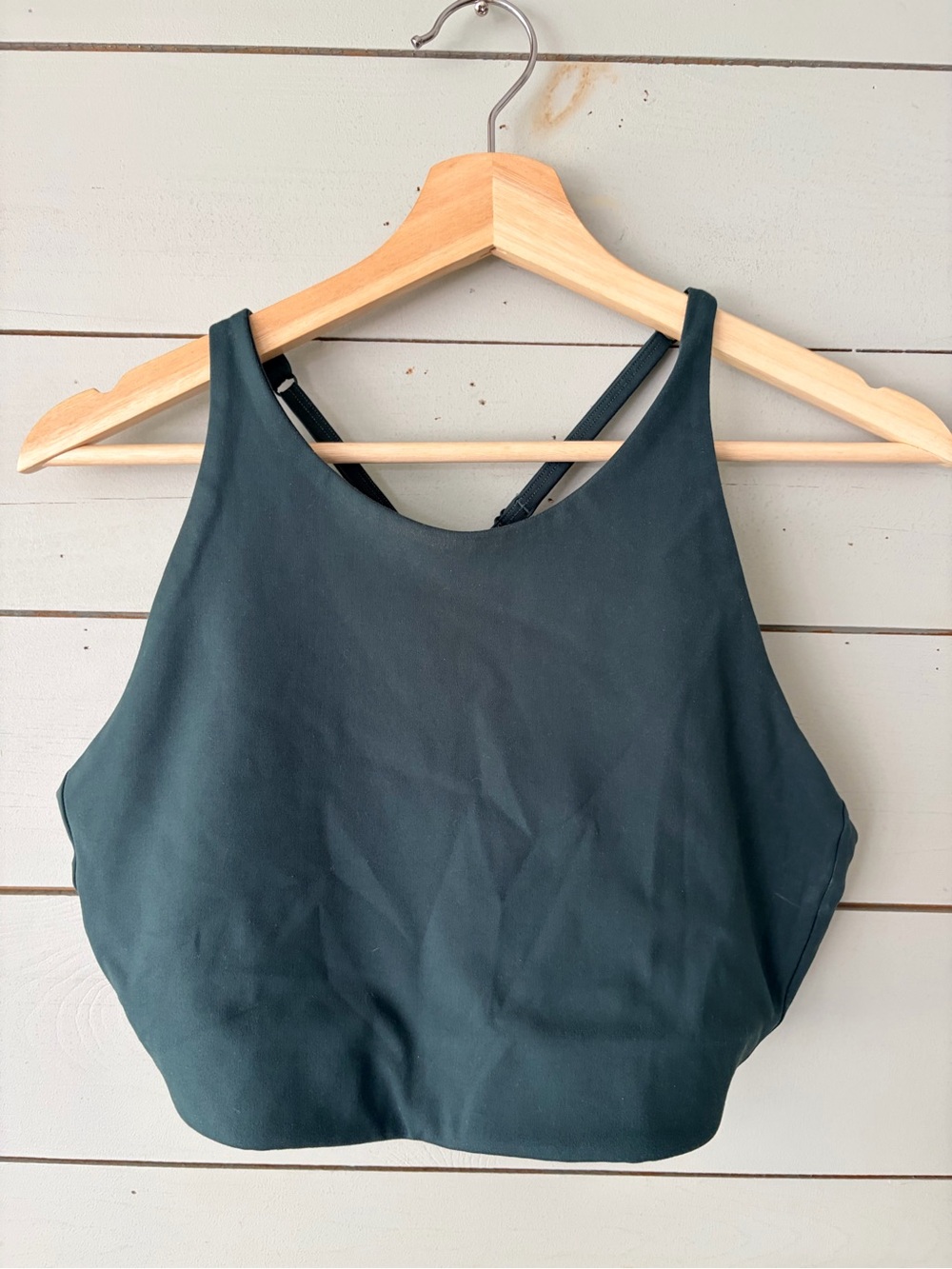 Girlfriend Collective Paloma Racerback Sports Bra Top Green Size Large